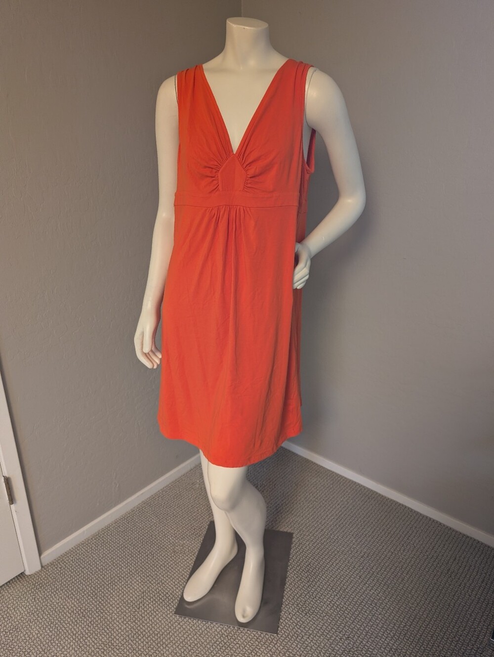 J. Crew Coral Pink Sleeveless V-Neck Sundress - XL